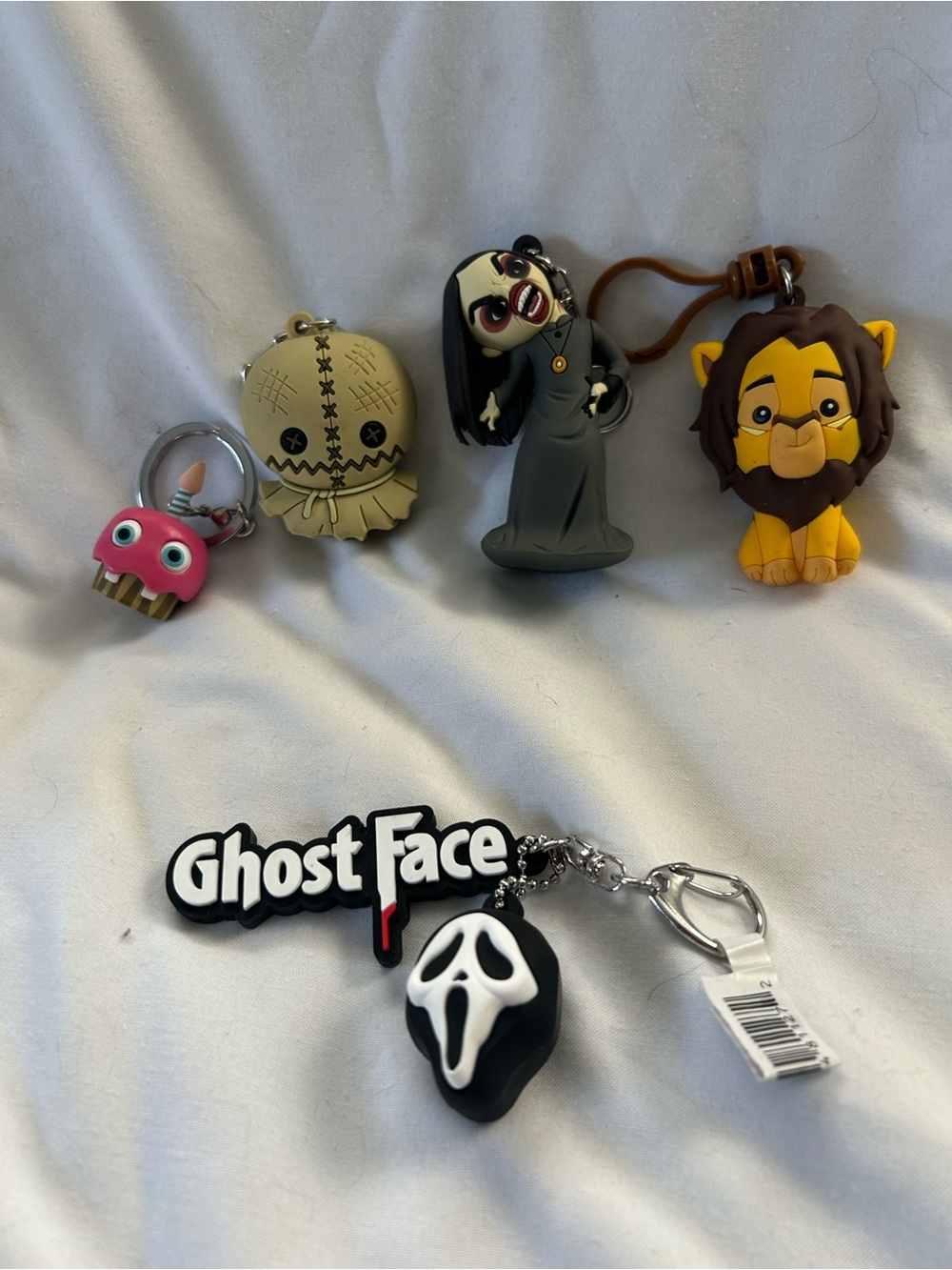 Funko Keychain lot of 5. 4 Horror Movie Theme and one Disney Lion King - Picture 2 of 3